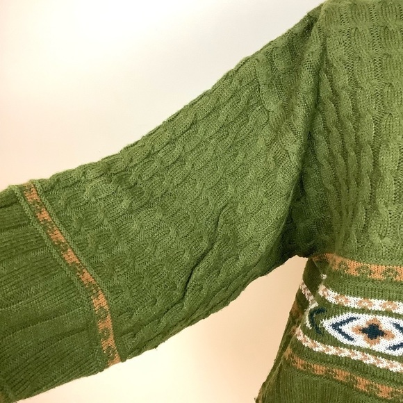 CACHAREL VINTAGE WOOL BLEND GRANDPA SWEATER - Picture 8 of 8
